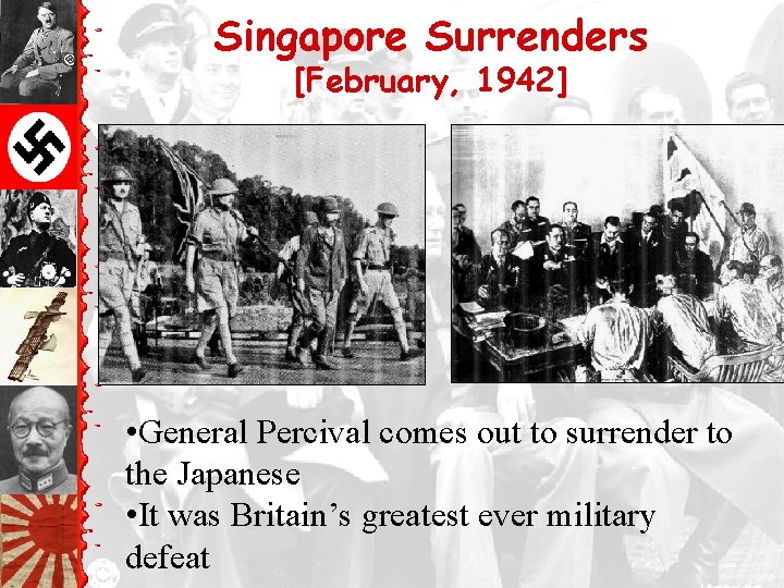 Singapore Surrenders [February, 1942] • General Percival comes out to surrender to the Japanese