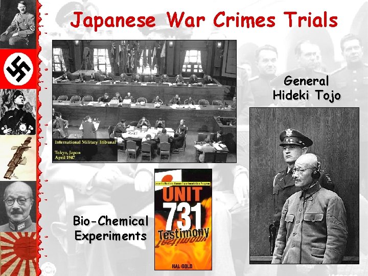Japanese War Crimes Trials General Hideki Tojo Bio-Chemical Experiments 