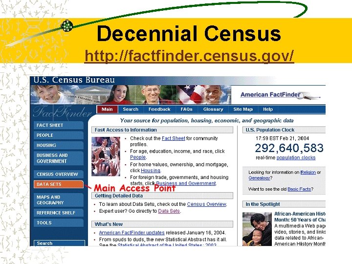 Decennial Census http: //factfinder. census. gov/ 
