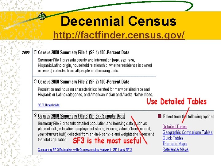 Decennial Census http: //factfinder. census. gov/ 