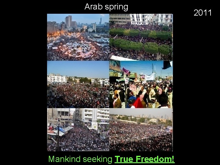 Arab spring Mankind seeking True Freedom! 2011 