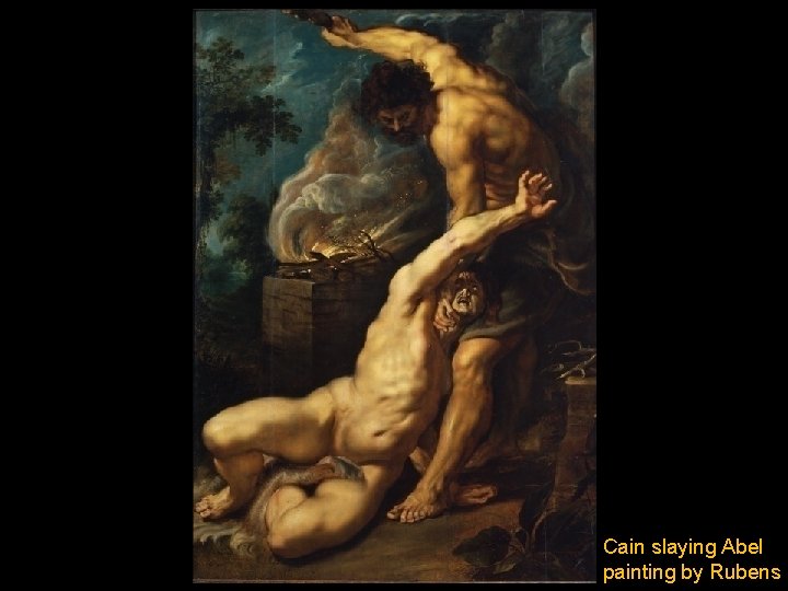 Cain slaying Abel painting by Rubens 