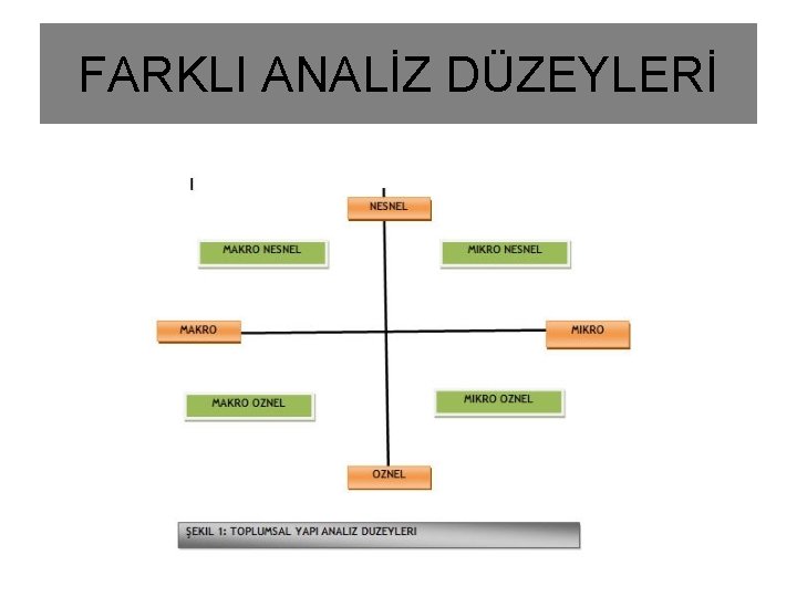 FARKLI ANALİZ DÜZEYLERİ 