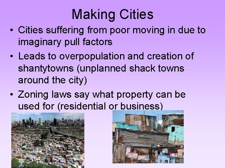 Making Cities • Cities suffering from poor moving in due to imaginary pull factors