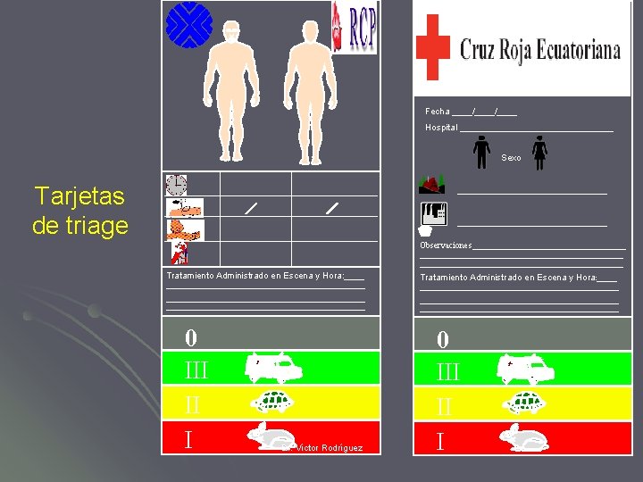 N° 0001 Fecha ____/____ Hospital ________________ Sexo Tarjetas de triage __________________________________________ Observaciones __________________________________________________ Tratamiento