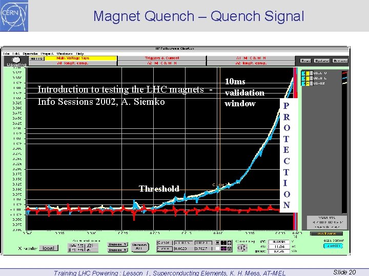 Magnet Quench – Quench Signal Introduction to testing the LHC magnets Info Sessions 2002,