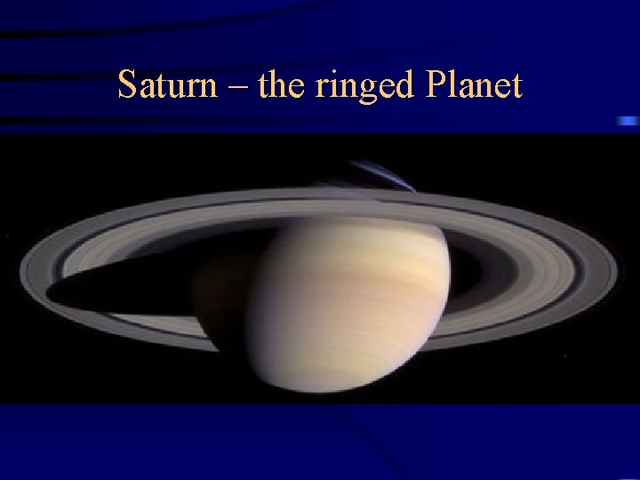 Saturn – the ringed Planet 