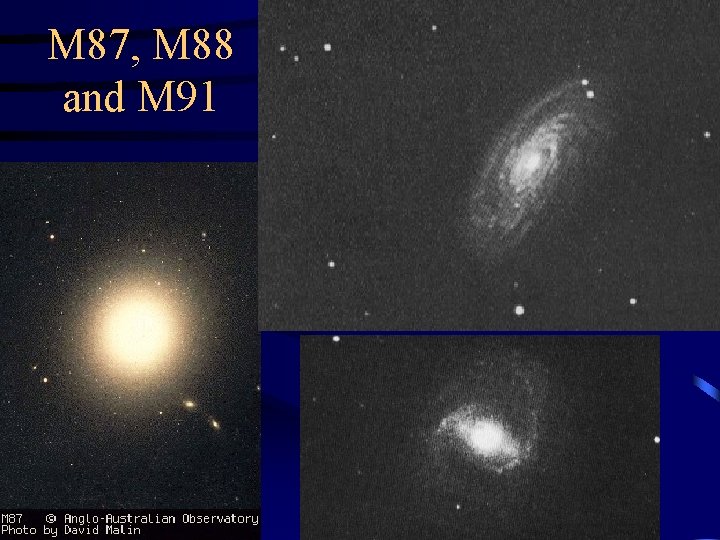 M 87, M 88 and M 91 