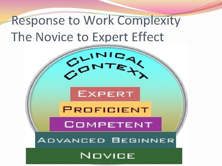 Response to Work Complexity The Novice to Expert Effect 
