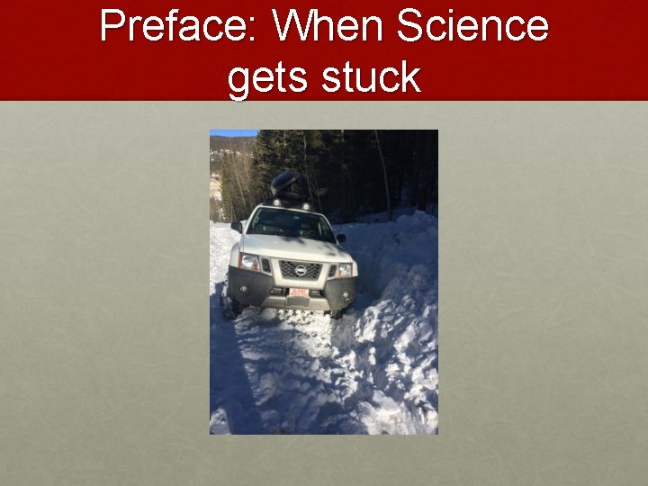 Preface: When Science gets stuck 