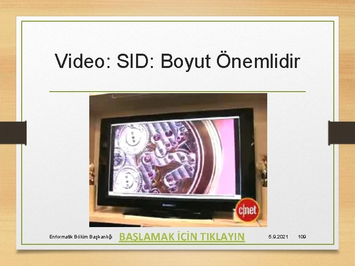 Video: SID: Boyut Önemlidir Enformatik Bölüm Başkanlığı BAŞLAMAK İÇİN TIKLAYIN 5. 9. 2021 109