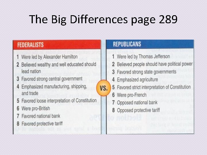 The Big Differences page 289 
