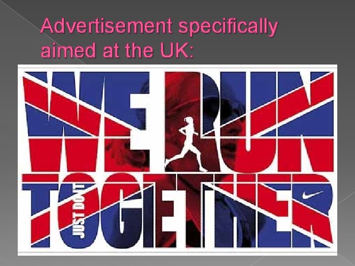 Advertisement specifically aimed at the UK: 