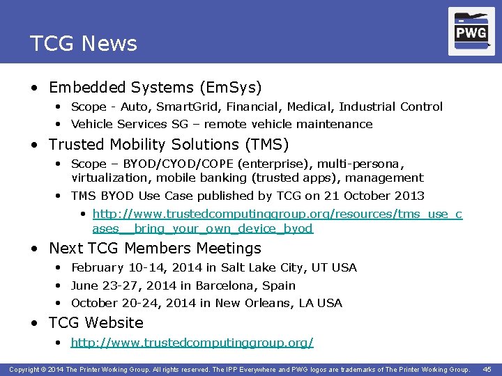 TCG News TM • Embedded Systems (Em. Sys) • Scope - Auto, Smart. Grid,