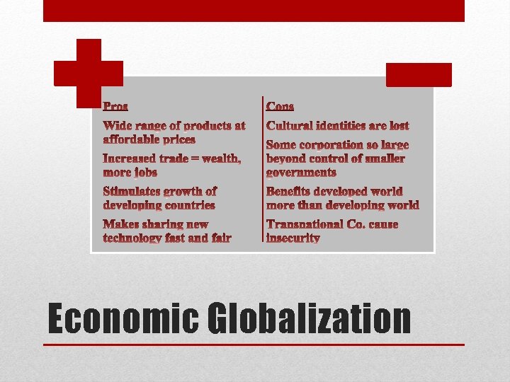 Economic Globalization 