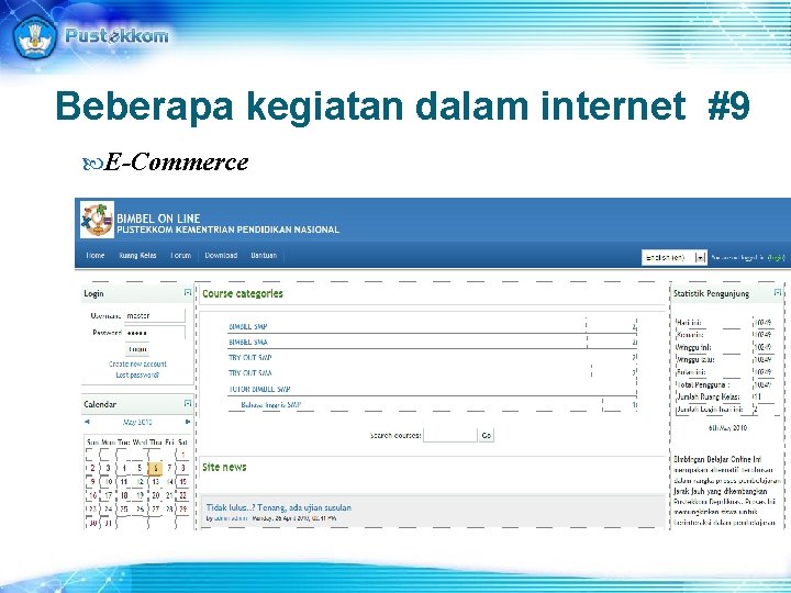 Beberapa kegiatan dalam internet #9 E-Commerce 