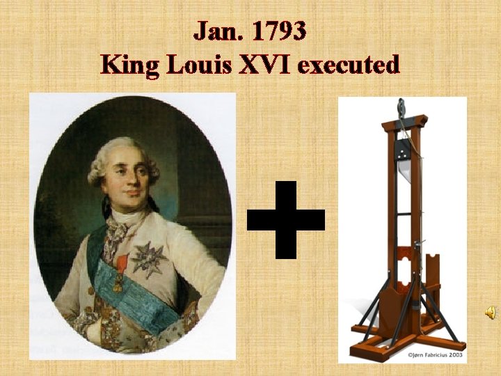 Jan. 1793 King Louis XVI executed 