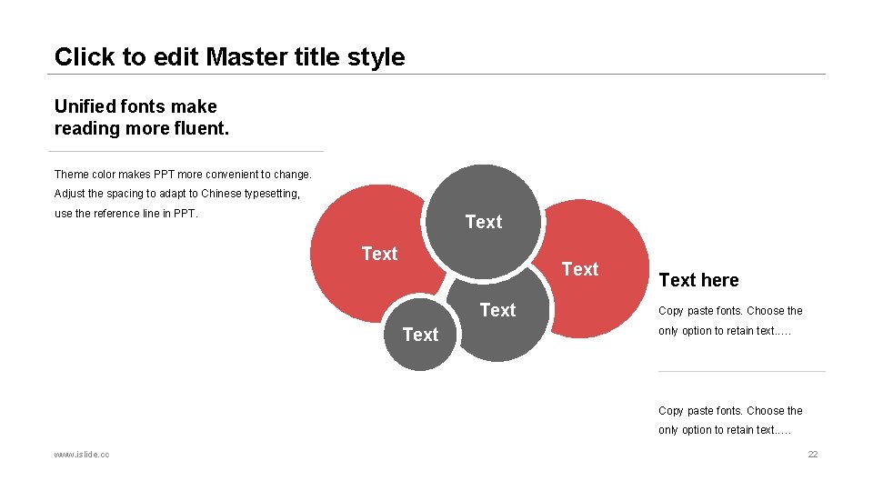 Click to edit Master title style Unified fonts make reading more fluent. Theme color