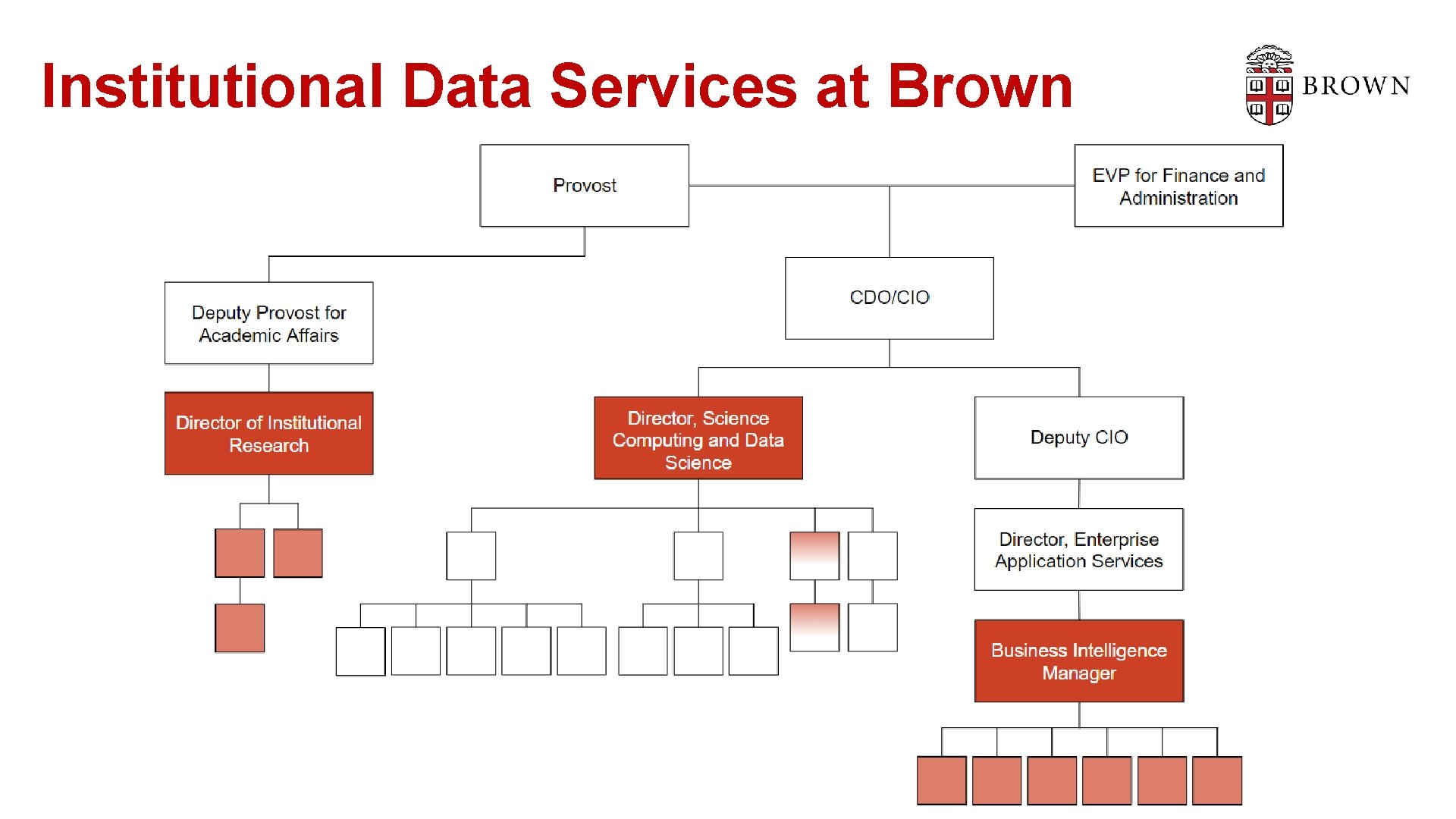 Institutional Data Services at Brown 