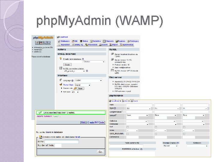 php. My. Admin (WAMP) php. My. Admin (WAMP)
