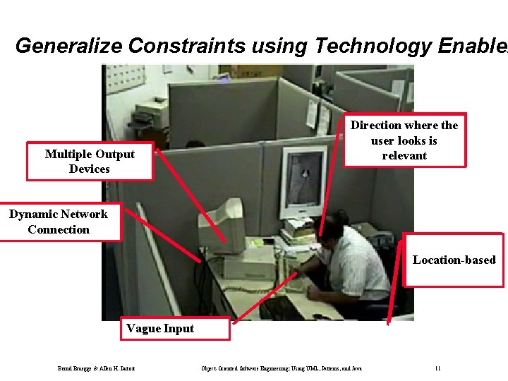 Generalize Constraints using Technology Enabler Single Output Device Multiple Output Devices Direction where the