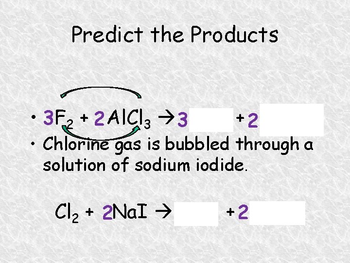 Predict the Products • 3 F 2 + 2 Al. Cl 3 3 Cl