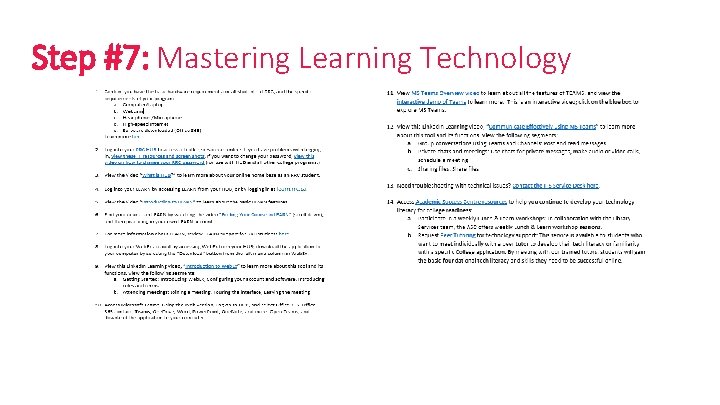 Step #7: Mastering Learning Technology 
