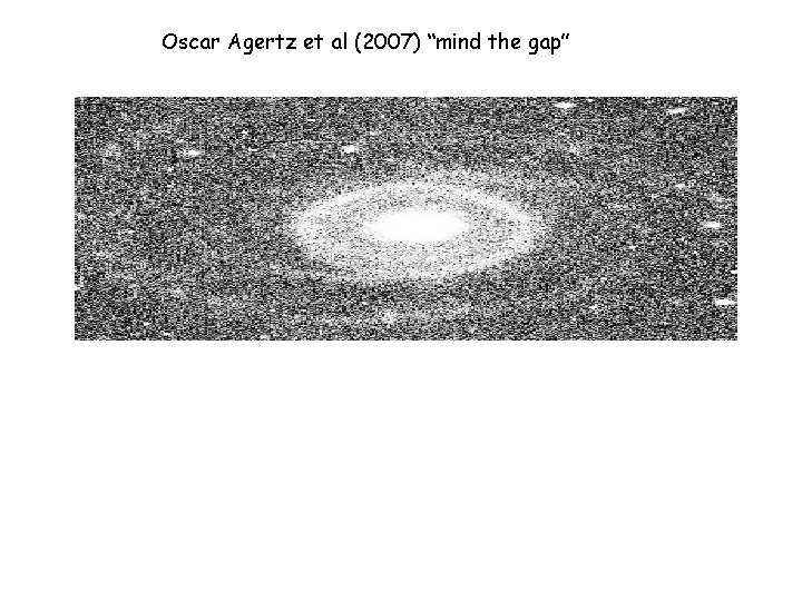 Oscar Agertz et al (2007) “mind the gap” 