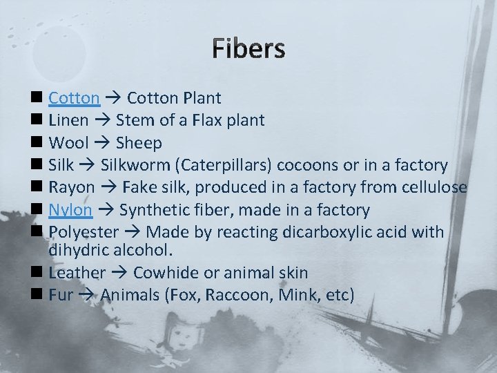 Fibers n Cotton Plant n Linen Stem of a Flax plant n Wool Sheep