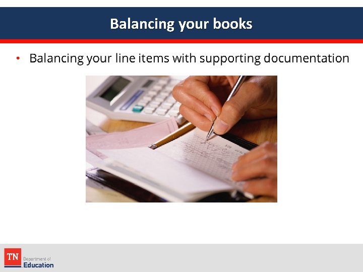 Balancing your books 