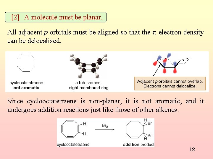 [2] A molecule must be planar. All adjacent p orbitals must be aligned so