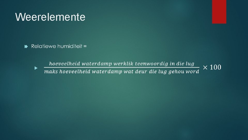 Weerelemente 