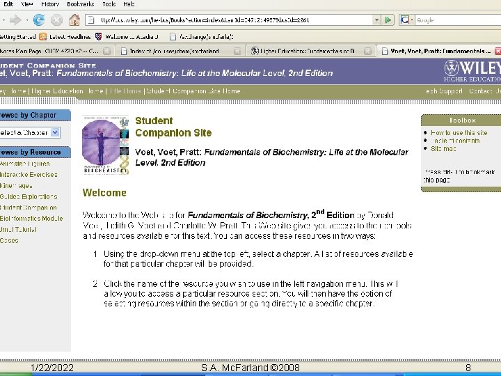 1/22/2022 S. A. Mc. Farland © 2008 8 