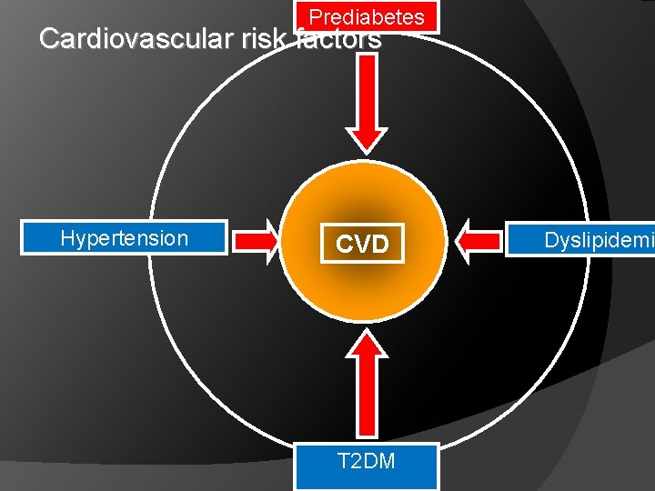 Prediabetes Cardiovascular risk factors Hypertension CVD T 2 DM Dyslipidemi 