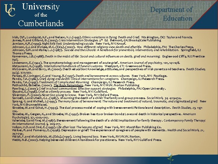 UC University of the Cumberlands Departmentof of. Education Department of Education Departmentofof. Education Departmentof