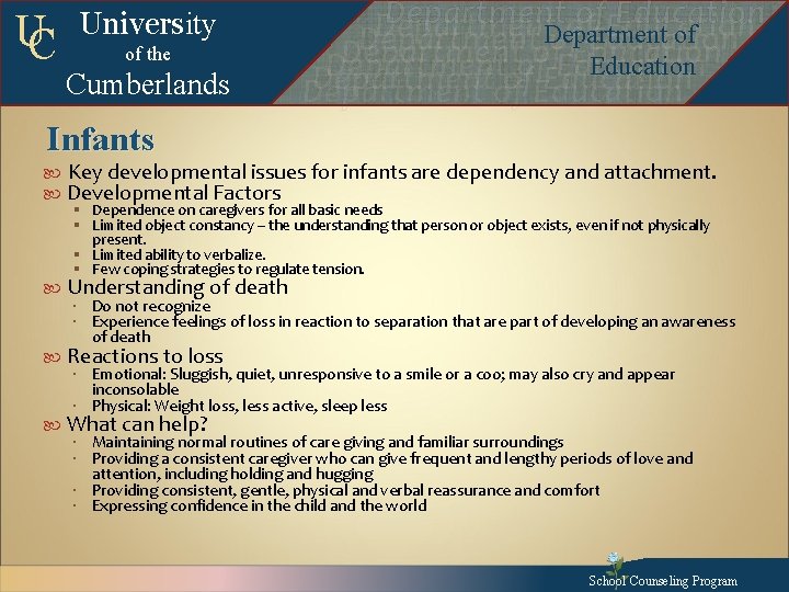 UC University of the Cumberlands Departmentof of. Education Department of Education Departmentofof. Education Departmentof