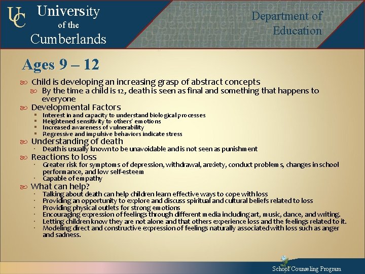 UC University of the Cumberlands Departmentof of. Education Department of Education Departmentofof. Education Departmentof