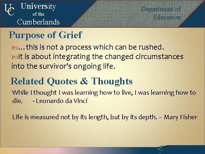 UC University of the Cumberlands Departmentof of. Education Department of Education Departmentofof. Education Departmentof