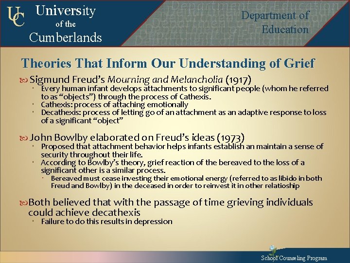 UC University of the Cumberlands Departmentof of. Education Department of Education Departmentofof. Education Departmentof