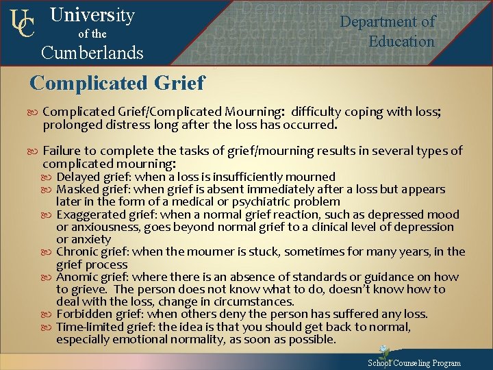 UC University of the Cumberlands Departmentof of. Education Department of Education Departmentofof. Education Departmentof