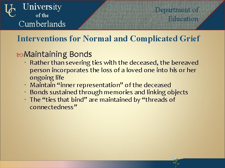 UC University of the Cumberlands Departmentof of. Education Department of Education Departmentofof. Education Departmentof