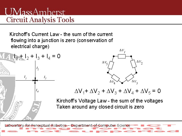 Circuit Analysis Tools Kirchoff’s Current Law - the sum of the current flowing into