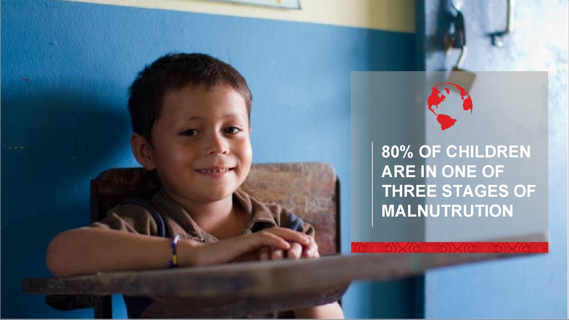 80% OF CHILDREN ARE IN ONE OF THREE STAGES OF MALNUTRUTION 