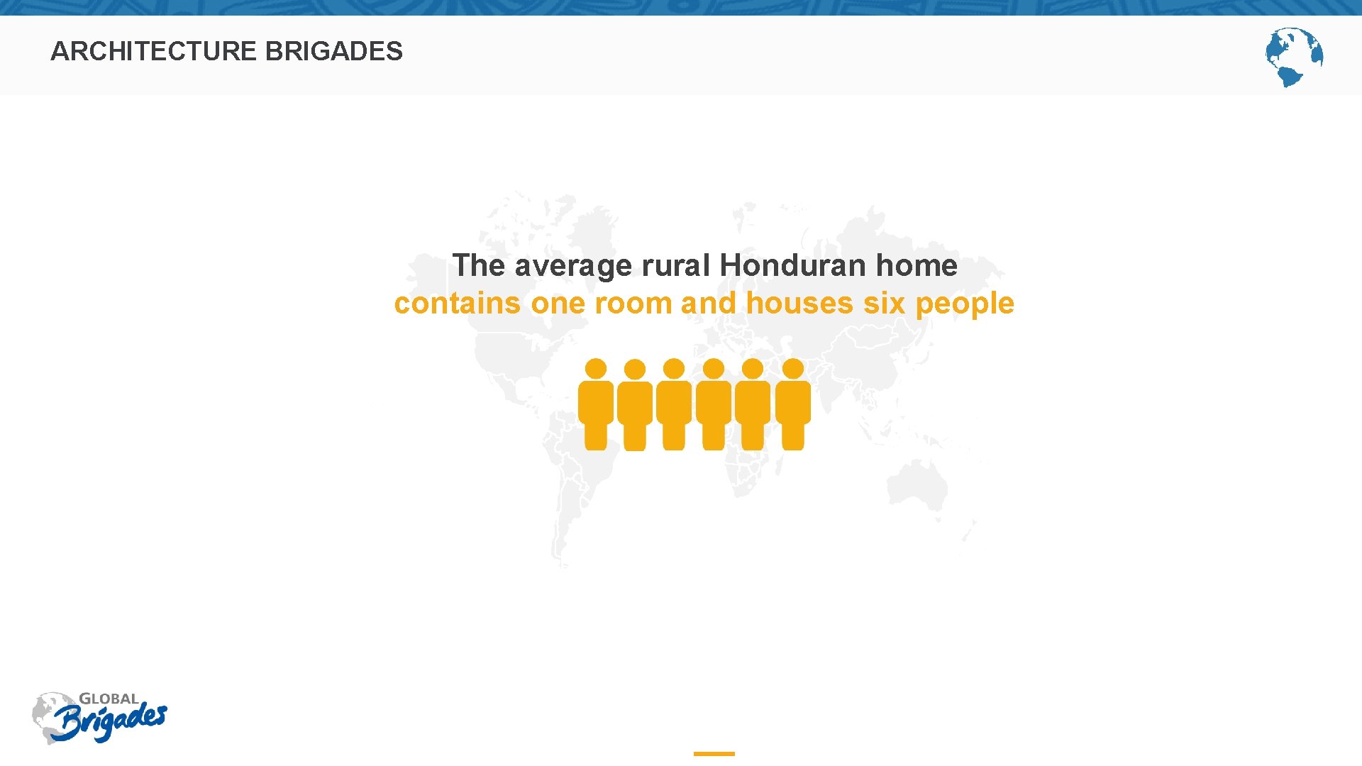 ARCHITECTURE BRIGADES The average rural Honduran home contains one room and houses six people