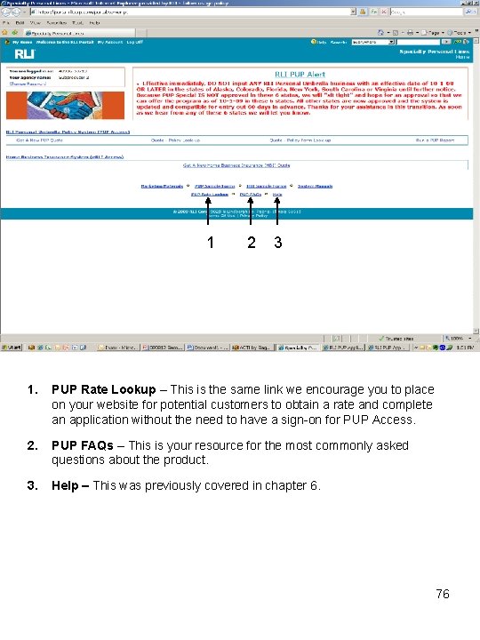 1 2 3 1. PUP Rate Lookup – This is the same link we