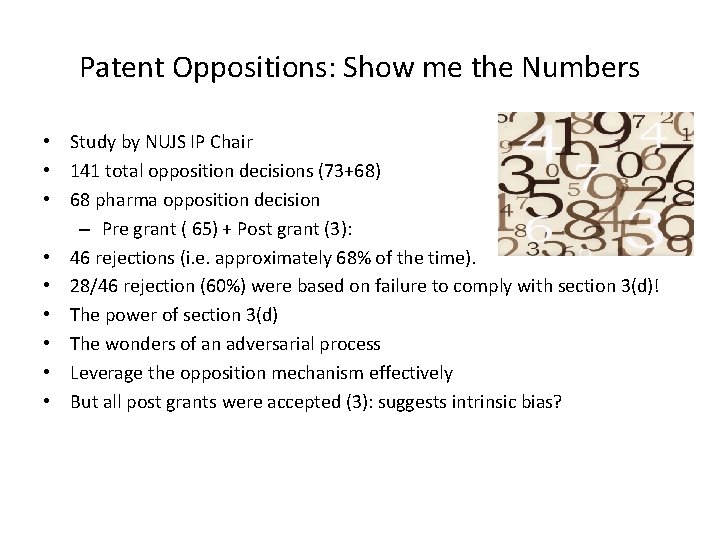 Patent Oppositions: Show me the Numbers • Study by NUJS IP Chair • 141