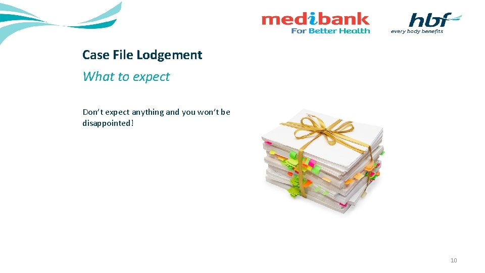 Case File Lodgement What to expect Don’t expect anything and you won’t be disappointed!