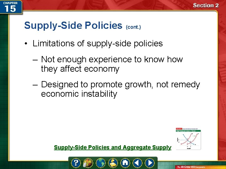Supply-Side Policies (cont. ) • Limitations of supply-side policies – Not enough experience to