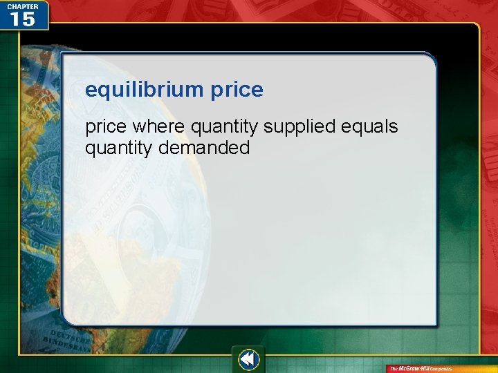 equilibrium price where quantity supplied equals quantity demanded 