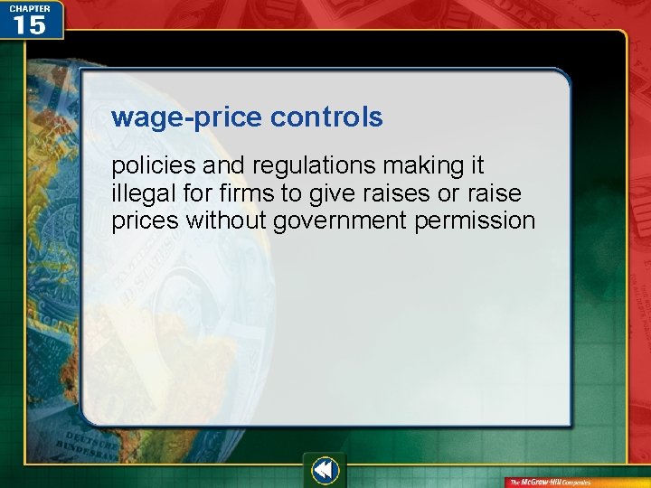 wage-price controls policies and regulations making it illegal for firms to give raises or
